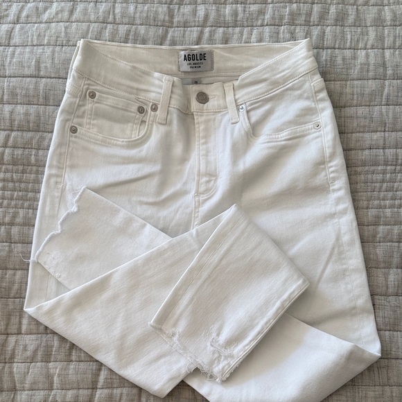 Agolde Women's Crisp White Ankle Jeans - Picture 1 of 4